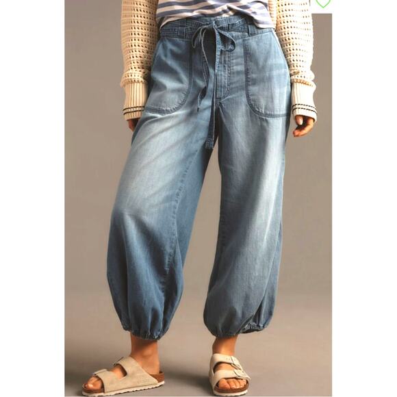 Anthropologie Denim - ANTHROPOLOGIE Pilcro High-Rise Parachute Tie-Waist Jeans Size Small